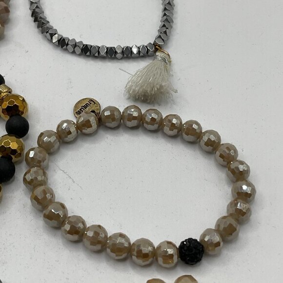 Erimish Beaded Stretch Bracelets Set of Nine OS One Size - Picture 3 of 10